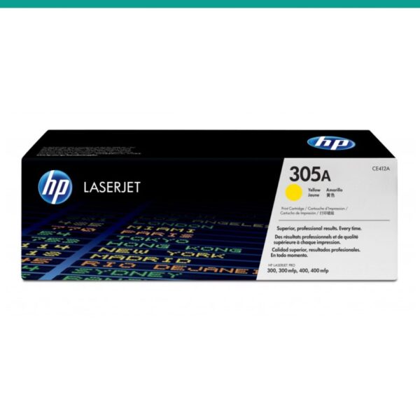 Toner HP 305A CE412A Amarelo LaserJet 300 400 Series