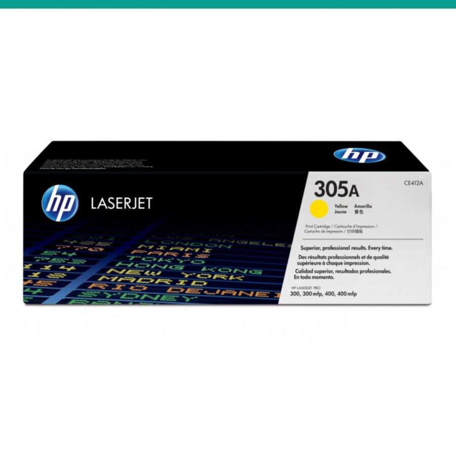 Toner HP 305A CE412A Amarelo LaserJet 300 400 Series