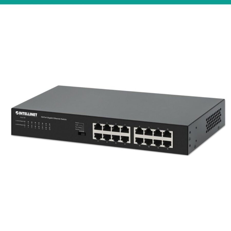 Switch Intellinet 16 Portas RJ45 Gigabit 10/100/1000Mbps