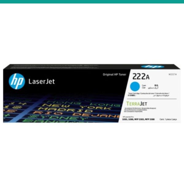Toner HP W2221A 222A Cyan
