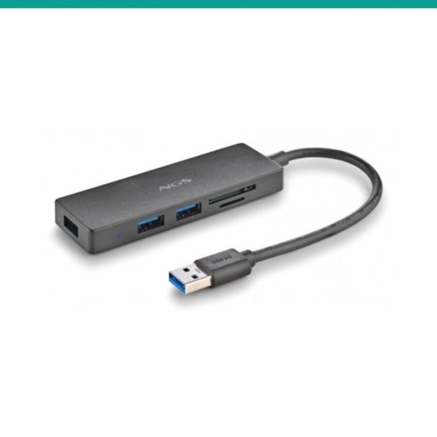 HUB NGS IHUBREADER 3USB-A + TF/SD CARD READER