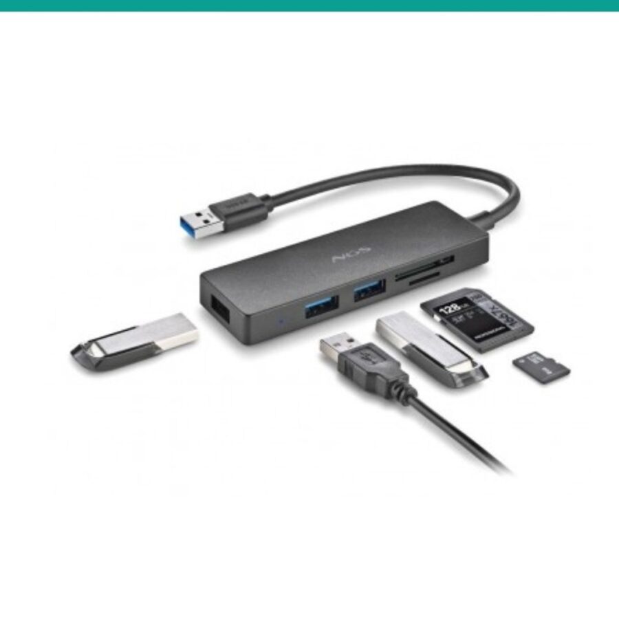 HUB NGS IHUBREADER 3USB-A + TF/SD CARD READER