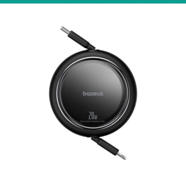 CABO USB-C (M) P/ LIGHTNING (M) 1M 20W RETRATIL BASEUS PRETO